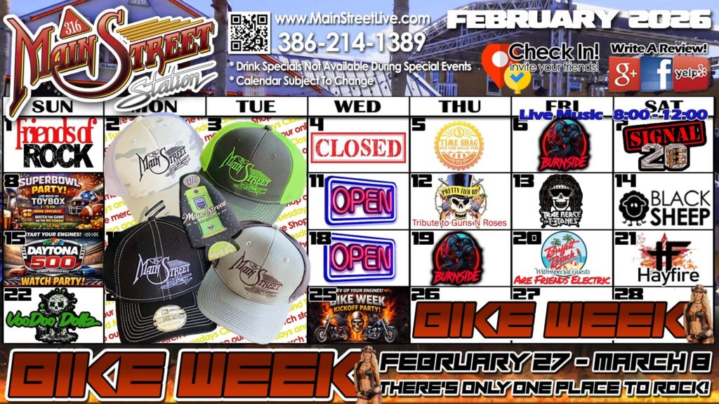 February Live Music Schedule February live music and events main street station daytona beach calendar