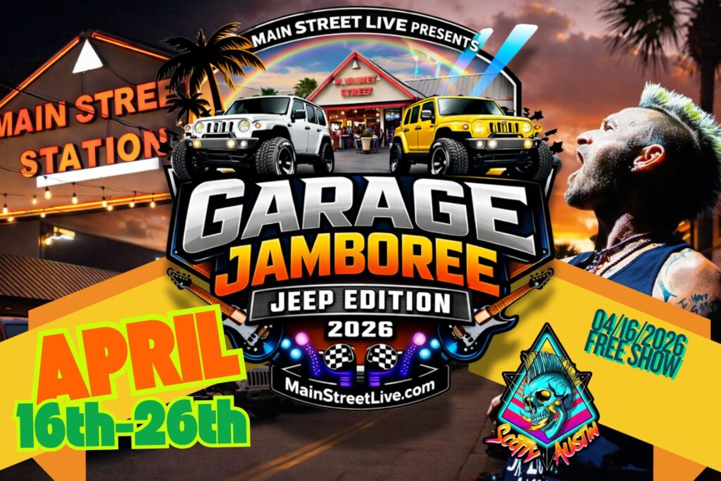 Garage Jamboree – Jeep Edition: MAIN STREET MAYHEM QUAKE LED PARTY