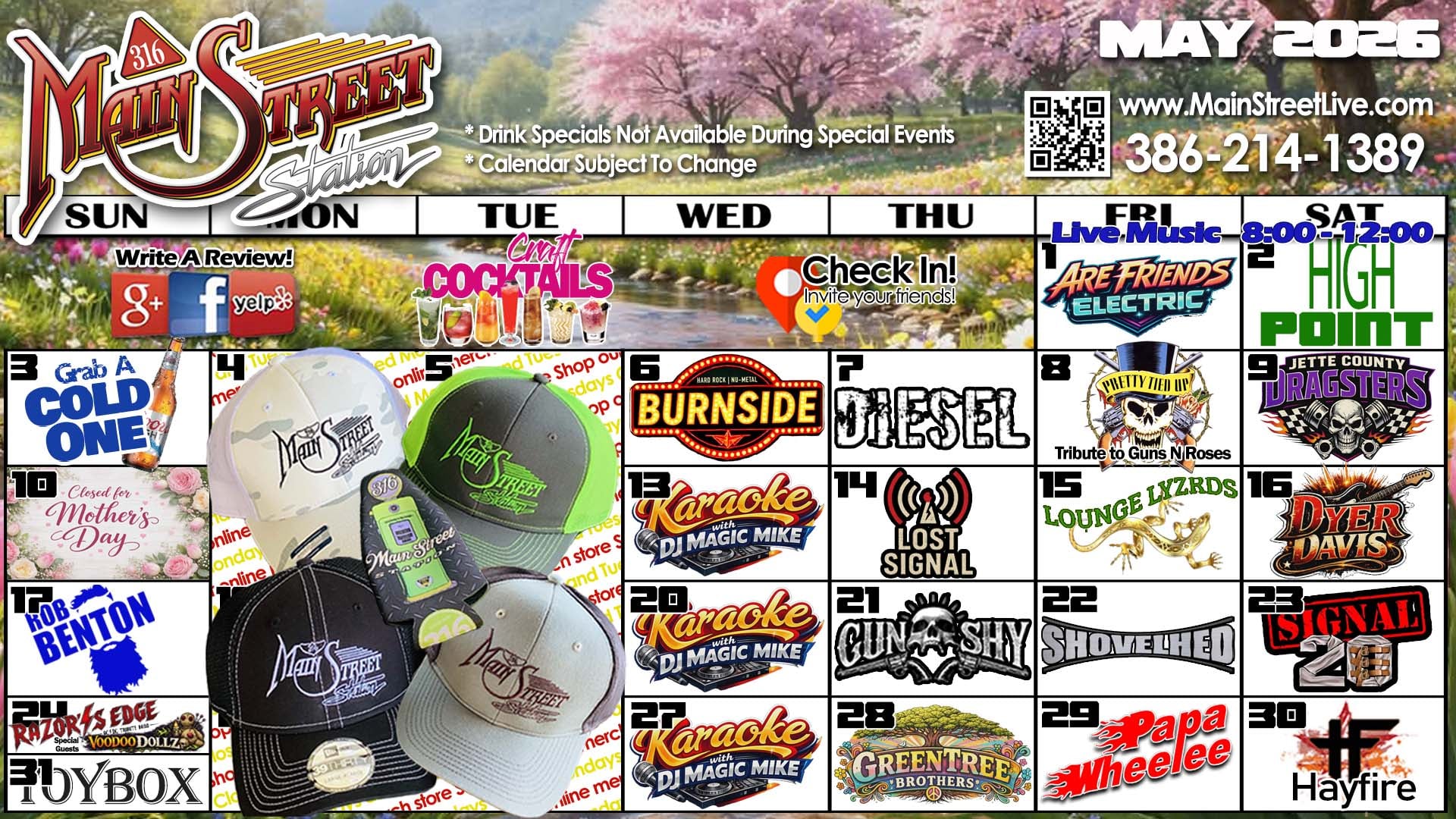 May-2026_Live-Music-Schedule_316-Main-Street-Station-Daytona-Beach-Florida